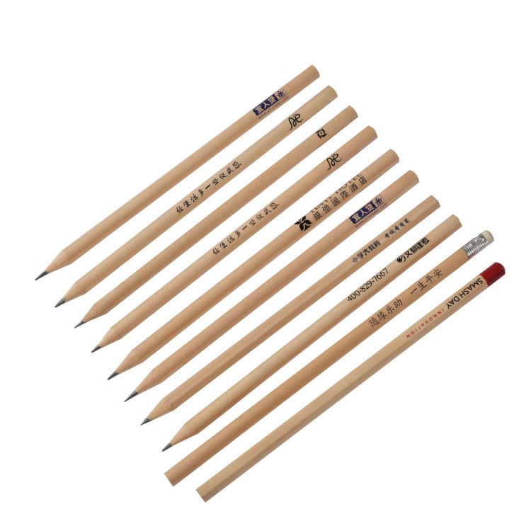 Wooden Pencil Set 2B/HB Lead Hardness Logo Promo