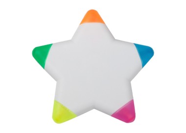 Adversting Cheap Custom logo 5 in 1pentacle Shape Highlighter